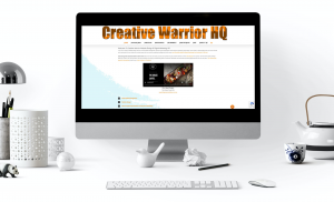 CreativeWarrior Projects 0000 iMac on the minimalist white desk with decorations and teapot Creative warrior2